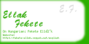 ellak fekete business card
